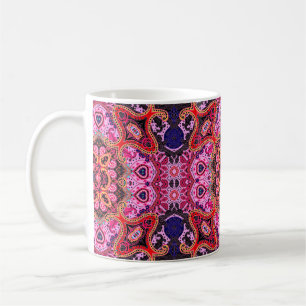 Taza De Café Patrón de diseño de la bufanda transparente multic