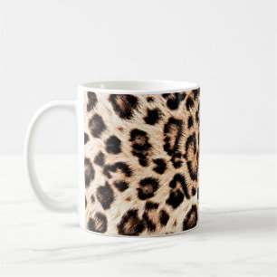 Taza De Café Patrón de diseño de leopardo: Elegancia salvaje.