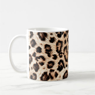 Taza De Café Patrón de diseño de leopardo: Elegancia salvaje.