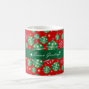 Taza De Café Patrón de diseño de ornamentos de Navidad de Jingl