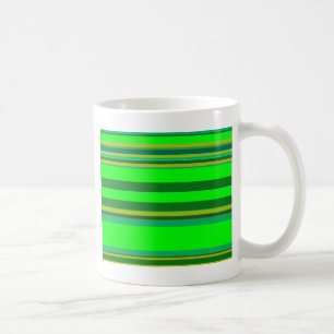 Taza De Café Patrón de diseño personalizado de franja verde col