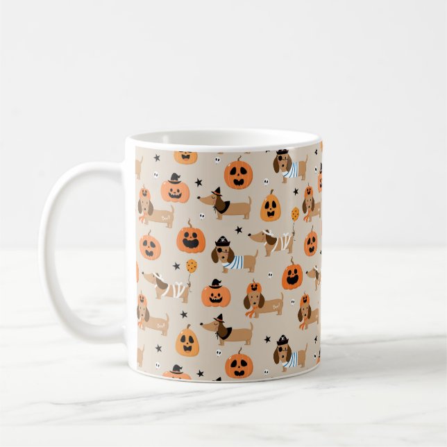 Taza De Café Patrón de disfraces de Halloween (Izquierda)