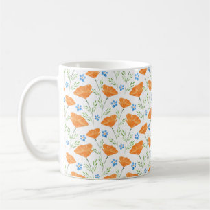 Taza De Café Patrón de disquete de acuarela de California
