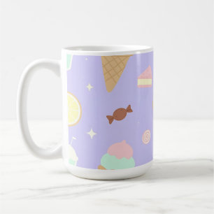 Taza De Café Patrón de dulces de helado Kawaii