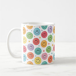 Taza De Café Patrón de Emoji Sonriente