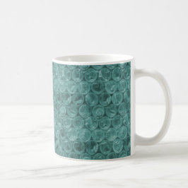 Taza De Café Patrón de envoltura de burbujas turquesa