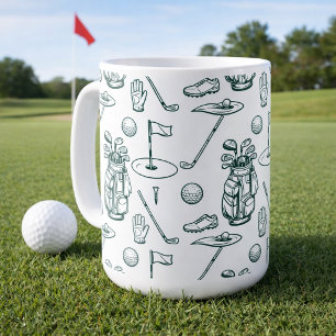 Taza De Café Patrón de equipo de golf de golf