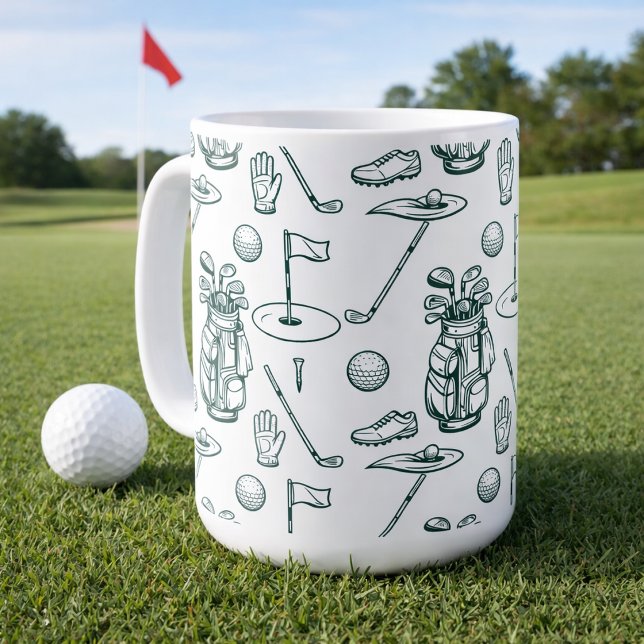 Taza De Café Patrón de equipo de golf de golf (Subido por el creador)