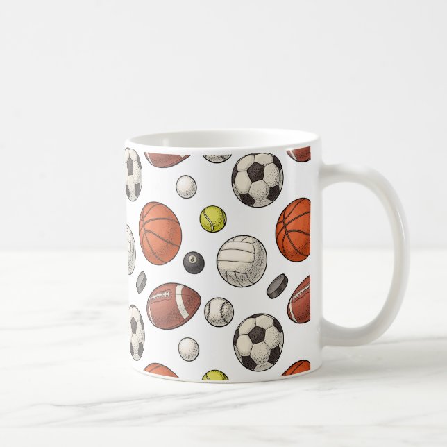 Taza De Café Patrón de equipo deportivo (Derecha)