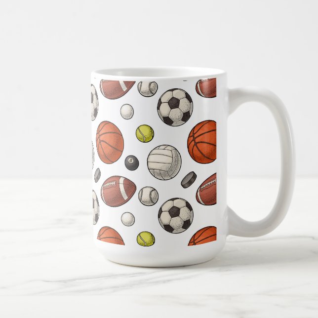 Taza De Café Patrón de equipo deportivo (Derecha)