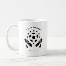 Taza De Café Patrón de equipo deportivo blanco y negro