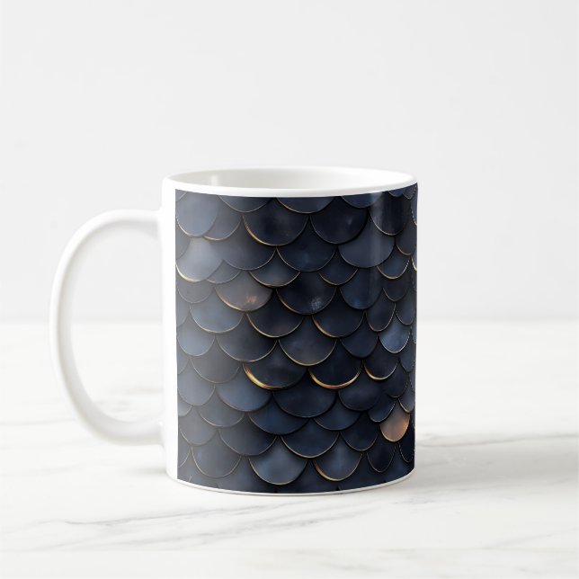 Taza De Café Patrón de escala de color oscuro (Izquierda)