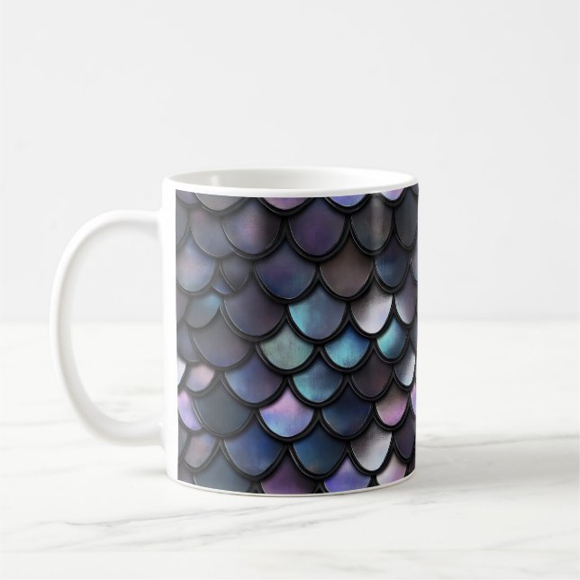 Taza De Café Patrón de escala de sirena (Izquierda)