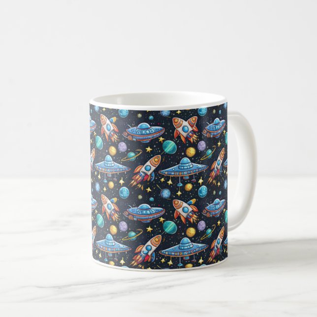 Taza De Café Patrón de espacio (Anverso derecho)
