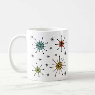 Taza De Café Patrón de Estallido Estelar Atómico de la Modernid