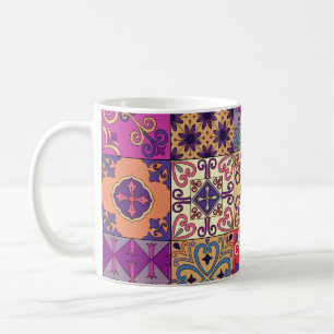 Taza De Café Patrón de estilo Talavera de mosaicos portugueses