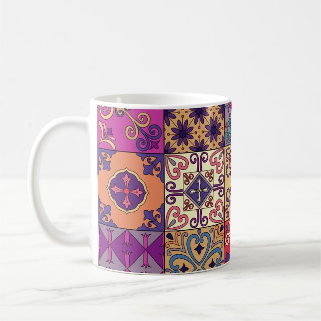 Taza De Café Patrón de estilo Talavera de mosaicos portugueses (Izquierda)