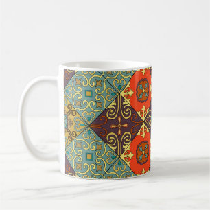 Taza De Café Patrón de estilo Talavera de mosaicos portugueses