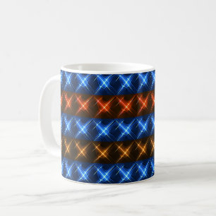 Taza De Café Patrón de estrella brillante futurista