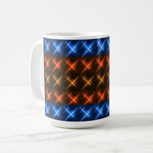 Taza De Café Patrón de estrella de fuego y hielo