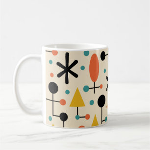 Taza De Café Patrón de Estrella Explosiva Moderno de Mitad de S