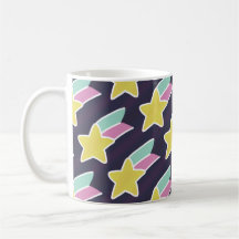 Patrón de estrella fugaz Kawaii