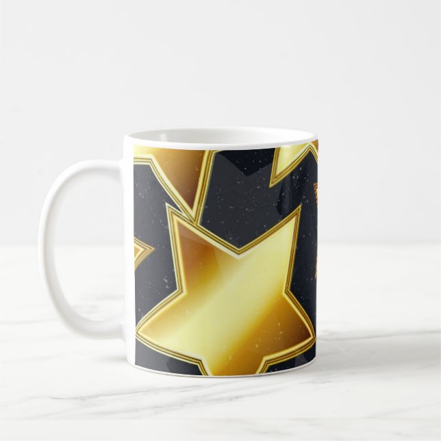 Taza De Café Patrón de estrellas (Izquierda)