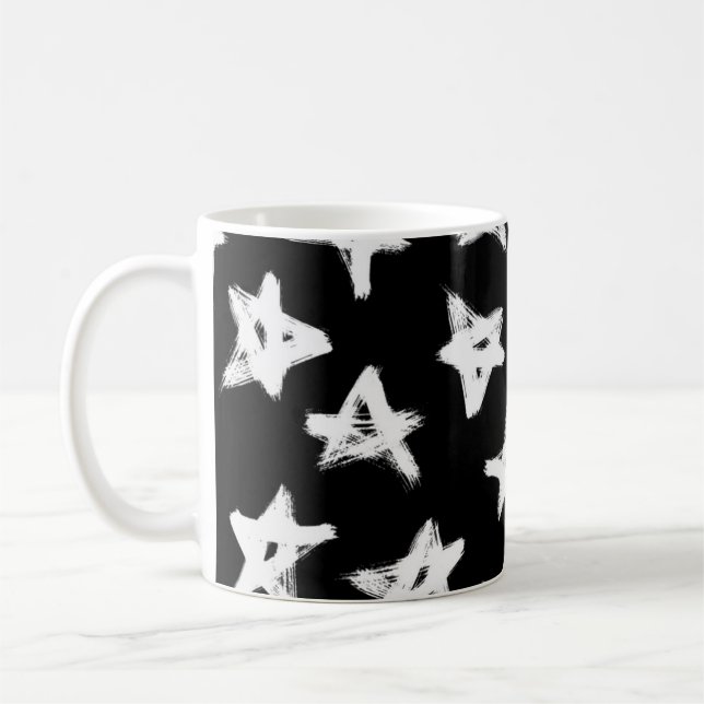 Taza De Café Patrón de estrellas (Izquierda)