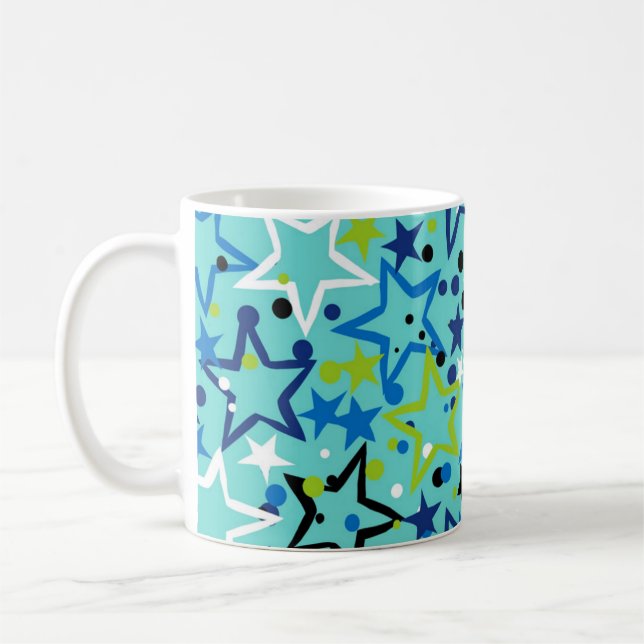 Taza De Café Patrón de estrellas (Izquierda)