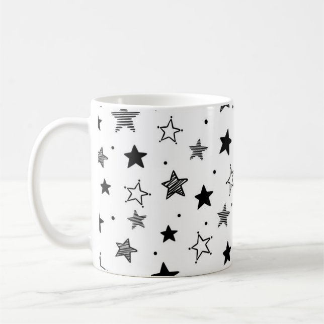 Taza De Café Patrón de estrellas (Izquierda)