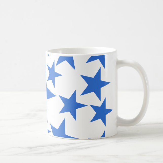Taza De Café Patrón de estrellas azules (Derecha)