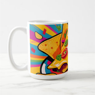 Taza De Café Patrón de Explosión de Nachos con Queso