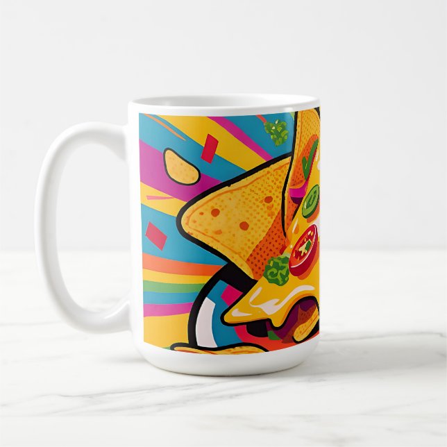 Taza De Café Patrón de Explosión de Nachos con Queso (Izquierda)