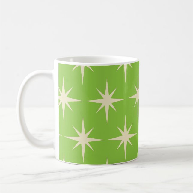 Taza De Café Patrón de explosiones de estrellas atómicas de med (Izquierda)