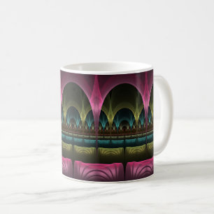 Taza De Café Patrón de fantasía especial Resumen Fractal colori