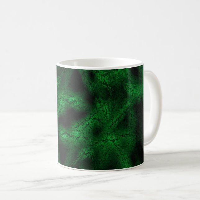 Taza De Café Patrón de fantasía verde (Anverso derecho)