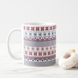 Taza De Café Patrón de Feria de Invierno noruego