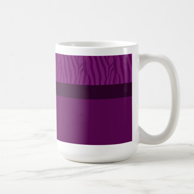 Taza De Café Patrón de fibra de cebra púrpura magenta (Derecha)