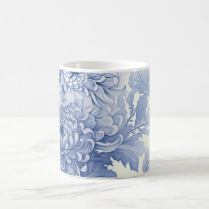 Taza De Café Patrón de fichas de Dahlia Azul