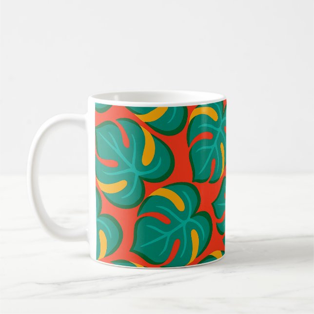 Taza De Café Patrón de Fiesta Tropical (Izquierda)