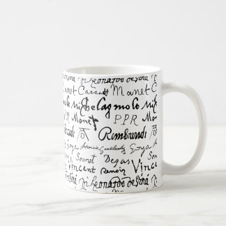 Taza De Café Patrón de firmas de famosos artistas
