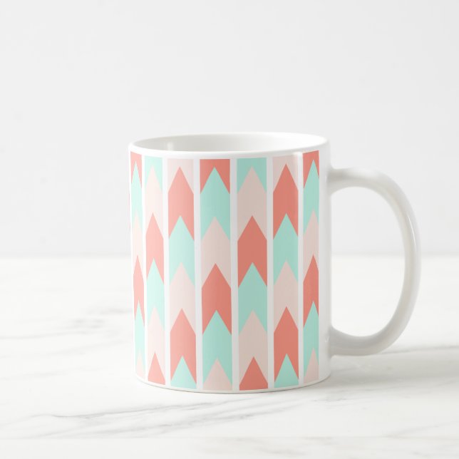 Taza De Café Patrón de flecha Pastel Mug (Derecha)