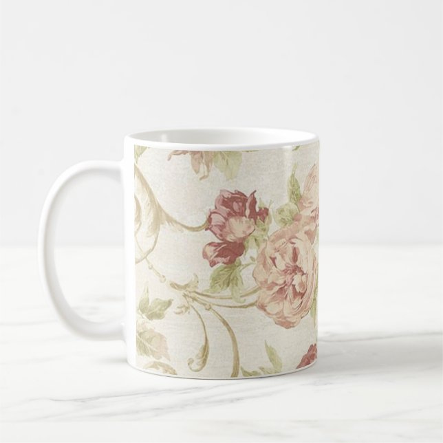 Taza De Café Patrón de flor (Izquierda)