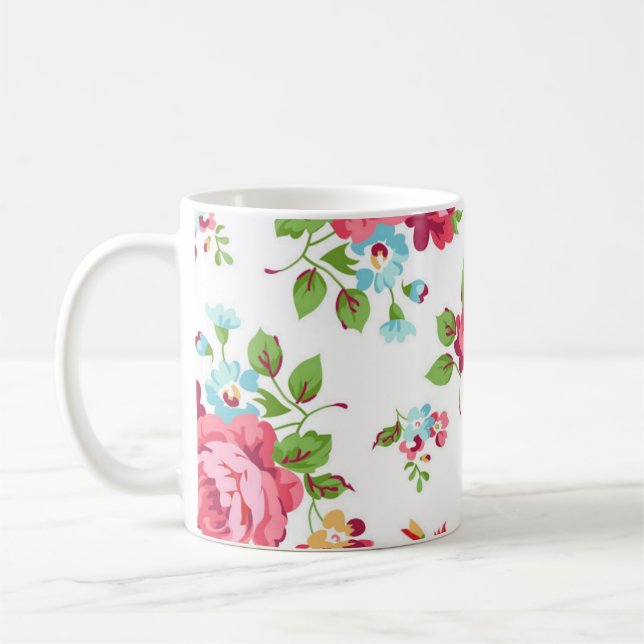 Taza De Café Patrón de flor (Izquierda)
