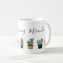 Taza De Café Patrón de flor de cactus.