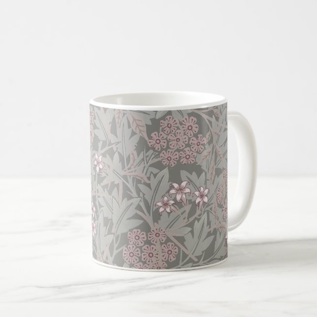 Taza De Café Patrón de Flor de Jazmín de William Morris (Anverso derecho)