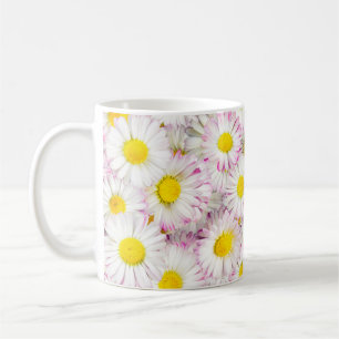 Taza De Café Patrón de flor de margarita rosada
