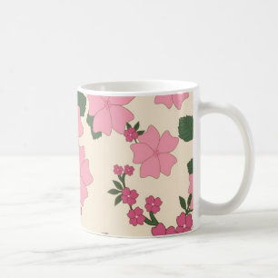 Taza De Café Patrón de flor rosa bonita