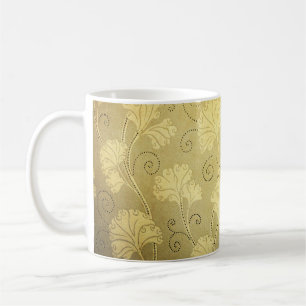 Taza De Café Patrón de flor vintage Grunge.