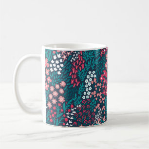 Taza De Café Patrón de flor vintage sin soldadura. Infino repet